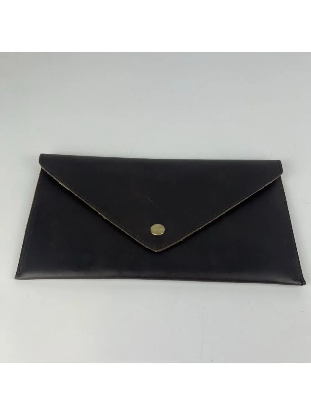 Nisolo Brown Leather Passport Wallet Travel Organizer Snap Closure